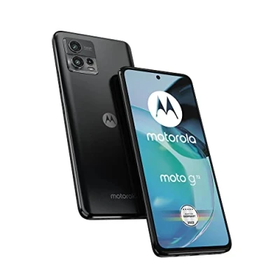 Abbildung von Motorola Moto g72 Smartphone (6,6&#039; FHD+ Display,108 MP Kamera,6/128 GB,5000 mAh, Android 12), Meteorite Grey, inkl. Schutzcover + KFZ Adapter [Exklusiv bei Amazon]