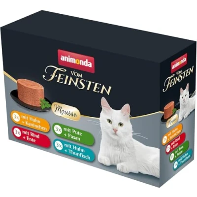 Abbildung von vom Feinsten Mousse Nassfutter Vielfalt (12 x 85 g), Katzenfutter nass ohne Getreide und Zucker von animonda, mitfrischen, fleischlichen Zutaten