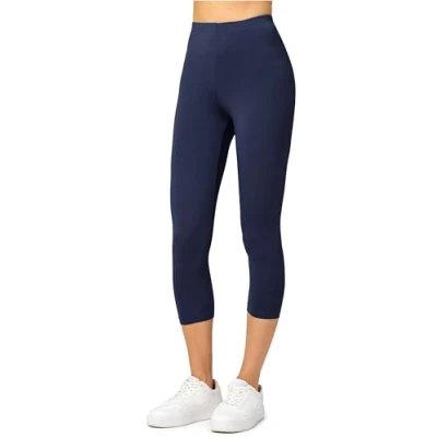 Abbildung von Merry Style Damen Leggings 3/4 Capri aus Viskose MS10 144 (Dunkelblau, 3XL)