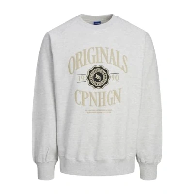 Abbildung von Jack &amp; Jones MIT Rundhals Sweatshirt, Herren, Größe: Small, White melange