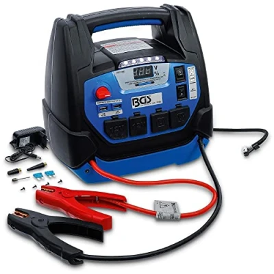 Abbildung von BGS 3383 Starthilfegerät, 5 in 1: Starthilfe, Kompressor, Powerbank, 220V Spannung, Leuchte