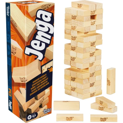Abbildung von Offizielles Hasbro Jenga Spiel mit digitalem Würfel