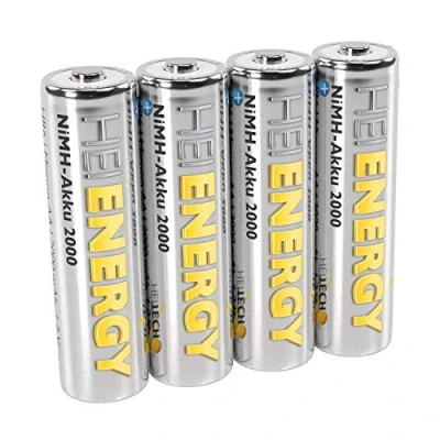 Abbildung von HEITECH vorgeladener 4er Pack NIMH Akku Mignon/AA / HR06 2000 mAh 1,2V Wiederaufladbare Batterien mit geringer Selbstentladung Akkus für Geräte hohem Stromverbrauch