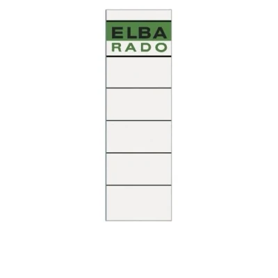 Abbildung von ELBA 100420947 Rückenschilder Rado 10er Pack breit und kurz selbstklebend weiß