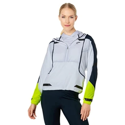 Abbildung von Brooks RUN Visible Convertible Jacket Laufjacke, Damen, Größe: 42/44, White asphalt nightlife