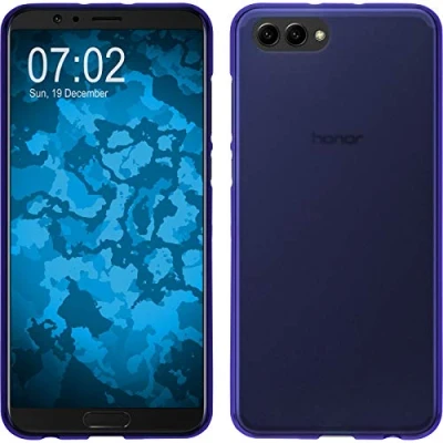 Abbildung von PhoneNatic Case kompatibel mit Huawei Honor View 10 lila Silikon Hülle matt Cover