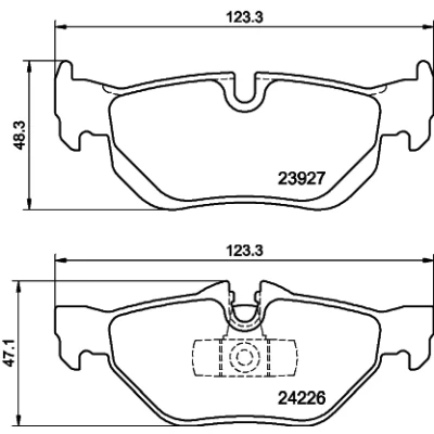 Abbildung von HELLA 8DB 355 011 301 Bremsbelagsatz für Verschleißwarnanzeiger vorbereitet BMW: 3 Cabrio, X1, 1 Schrägheck