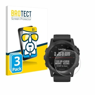Abbildung von BROTECT Schutzglas für Garmin D2 Charlie/Tactix Charlie (3 Stück) Schutzfolie Panzer Folie Glas [Extrem Kratzfest 9H, Anti Fingerprint,