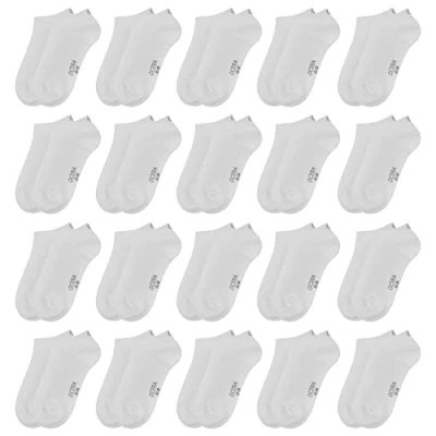 Abbildung von OCERA 20 Paar Kinder Sneaker Socken für Mädchen und Jungen Weiß 31/34
