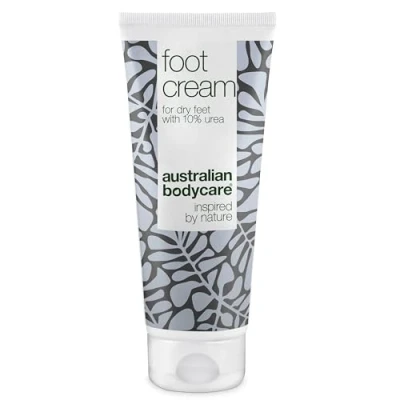 Abbildung von Fußcreme von Australian Bodycare 100ml Harthautentferner für Damen &amp; Herren Behandlung gegen harte, sehr trockene rissige Füße mit 10% Urea Fußpflege Schweißfüße Teebaumöl