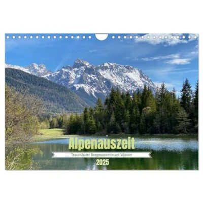 Abbildung von Alpenauszeit Traumhafte Bergmomente am Wasser (Wandkalender 2025 DIN A4 quer), CALVENDO Monatskalender