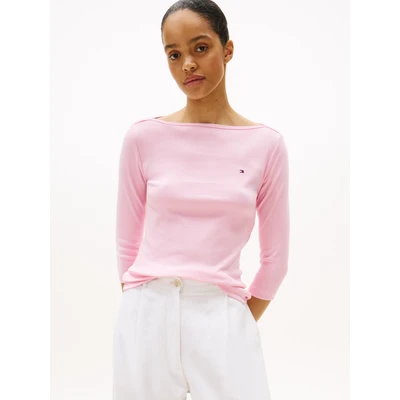 Abbildung von Tommy Hilfiger NEW CODY SLIM BOAT Langarmshirt, Damen, Größe: Large, Classic pink