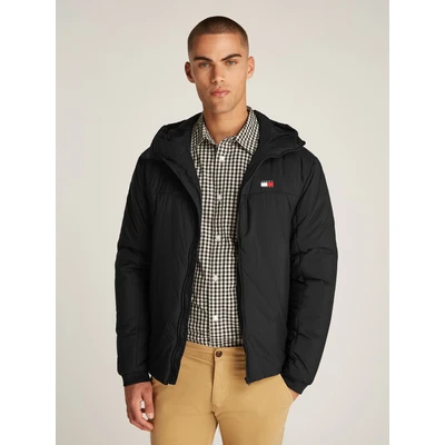 Abbildung von Tommy Jeans Lightweight Hooded Winterjacke, Herren, Größe: XL/XXL, Black