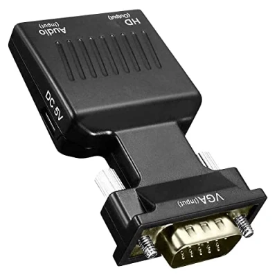Abbildung von OcioDual Aktiv VGA Buchse zu HDMI Stecker Adapter mit Audio Kabel Video Full HD 1080p 720p Konverter für Laptop PC Monitor TV