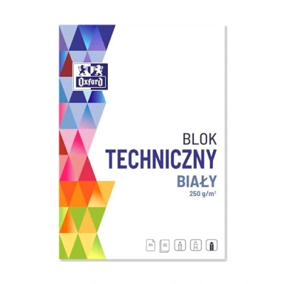 Abbildung von OXFORD 400093199 Zeichenkarton A4 10 Blätter, 250 g/m2, 20 Stück Packung weiß