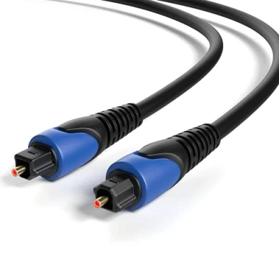 Abbildung von 1m Optisches Kabel Toslink Digitalkabel Audiokabel vergoldete Kontakte LWL Lichtwellenleiter SPDIF Digital kompatibel mit Soundbar, Home Entertainment, HiFi System, Heimkino, TV, PS4 usw.