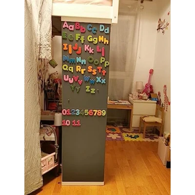 Abbildung von Magnetfolie Haftgrund für Magnete Magnettafel Ferrofolie selbstklebend beschreibbar, abwischbar, magnetisch (grau, 100x30cm)