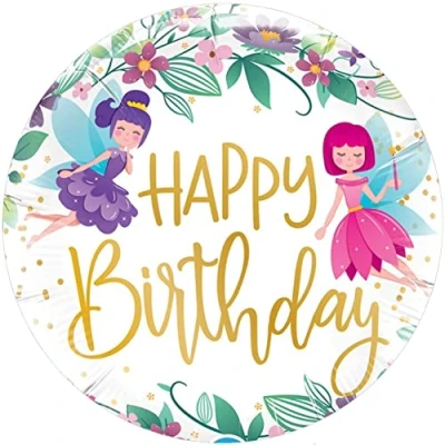 Abbildung von Fondant Tortenaufleger Tortenbild Geburtstag Happy Birthday Elfe Fee K 77