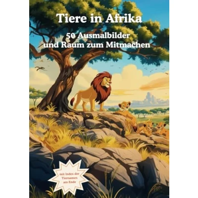 Abbildung von Tiere in Afrika 50 Ausmalbilder und Raum zum Mitmachen