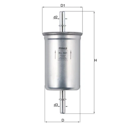 Abbildung von MAHLE ORIGINAL KL 591 Kraftstofffilter Leitungsfilter 8 7,9 FORD: Transit Mk5 Bus, Kastenwagen, Pritsche/Fahrgestell