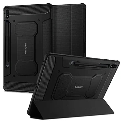 Abbildung von Spigen Rugged Armor Pro Entwickelt für Samsung Galaxy Tab S8 Plus (2022) / S7 Hülle (2020) Schwarz