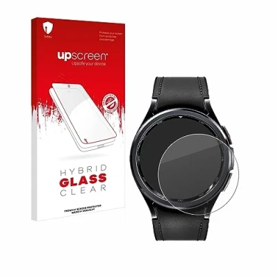 Abbildung von upscreen Schutzglas für Samsung Galaxy Watch 6 Classic (43 mm) Schutzfolie, Glas Folie [Klar, 9H Panzerschutz, Anti Fingerprint]