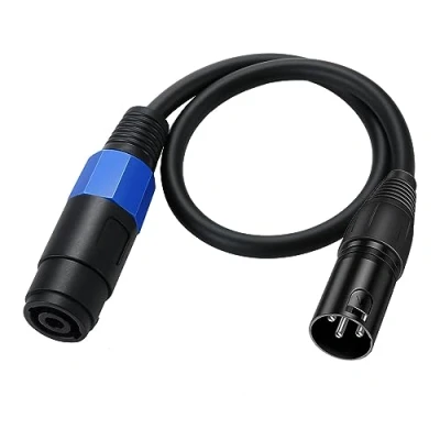 Abbildung von Halokny 50 cm XLR auf Speakon Lautsprecherkabel, Audio Adapter für DJ/PA Lautsprecher, 3 polig, Outdoor geeignet