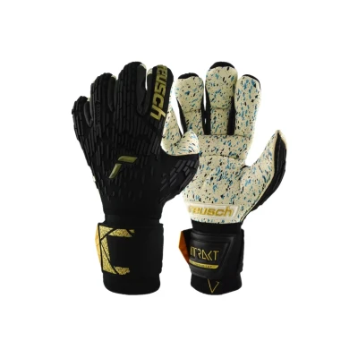 Abbildung von Reusch Night Spark Torwarthandschuh, Herren, Größe: 10, Schwarzgold