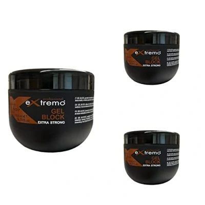 Abbildung von extremo Haargel mit extra starkem Halt Made in Italien 3 x 500 ml