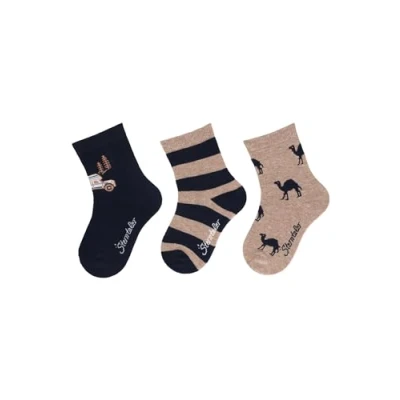 Abbildung von Sterntaler Socken 3er Pack Camping, Ringel und Kamele Babysocken für Jungen mit Motiven Babys im Set marine, 18