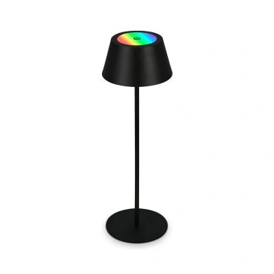 Abbildung von BRILONER LED Tischlampe Kabellos, RGB Nachttischlampe Touch, Schreibtischlampe, Leselampe, Tischleuchte Outdoor &amp; Indoor, USB C, Camping Lampe, Warmweißes Licht und buntes Licht, Schwarz