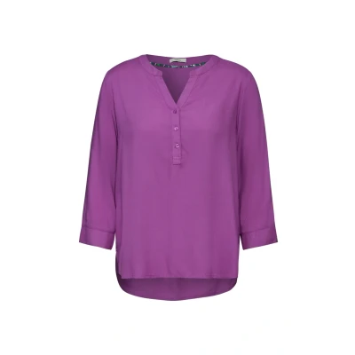 Abbildung von Cecil IN UNI Bluse, Damen, Größe: Large, Lila