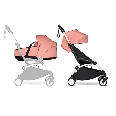 Abbildung von BABYZEN YOYO2 Kompletter Kinderwagen Inklusive YOYO Liegewanne (Ginger), Kinderwagengestell (White) &amp; 6+ Textilset (Ginger) für Kleinkinder bis 22 kg