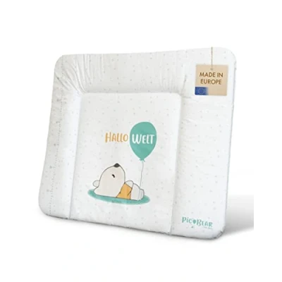 Abbildung von pic Bear Wickelauflage hochwertige OEKO TEX Wickeltischauflage pflegeleichte Wickelunterlage Auflage Wickelkommode 85 x 72 cm Bärchen