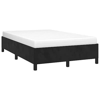 Abbildung von vidaXL Polsterbett Bett Doppelbett Bettgestell Bettrahmen Lattenrost Samtbett Ehebett Schlafzimmerbett Schlafzimmermöbel Schwarz 120x200cm Samt