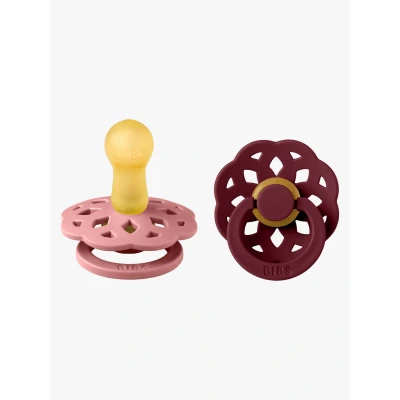 Abbildung von BIBS Boheme Schnuller 2er Pack Latex Größe 2 Rund, Dusty Pink/Elderberry