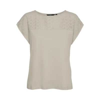 Abbildung von VERO MODA Damen Vmkaya O neck JRS Ga Top, Oatmeal, M EU