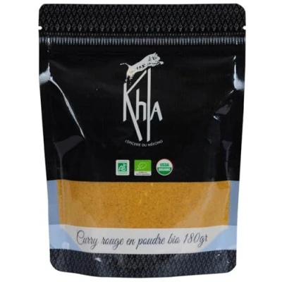 Abbildung von Khla Rotes Currypulver 180g Curry Mischung Scharfe Schärfe Zutaten für Küche und Backen Indisches Thai Chili, Kurkuma, Pfeffer Asiatische Gewürze