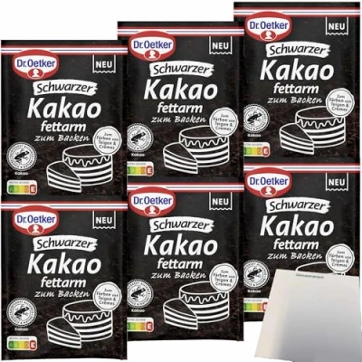 Abbildung von usy Bundle für Dr. Oetker Schwarzer Kakao zum Backen 6er Pack (6x30g Packung)