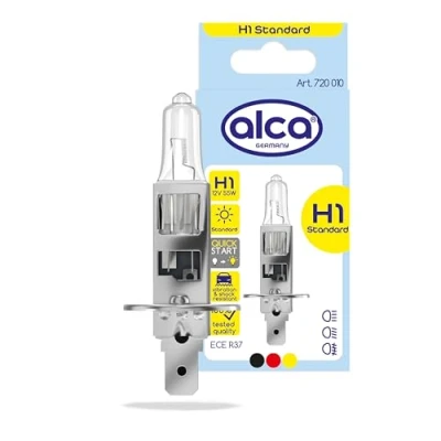 Abbildung von alca® Halogenlampe H1 Fahrzeuglampe Glühbirne Auto Leuchtmittel 12V 55W Sockel: P14.5s