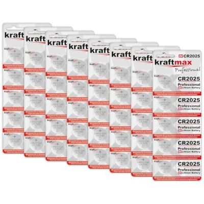 Abbildung von kraftmax 40er Pack CR2025 Lithium Hochleistungs Batterie / 3V Knopfzelle Batterie, (1 St)