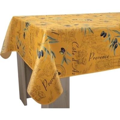 Abbildung von Le linge de Jules Tischdecke, schmutzabweisend, Provence, gelb, rechteckig, 150 x 240 cm