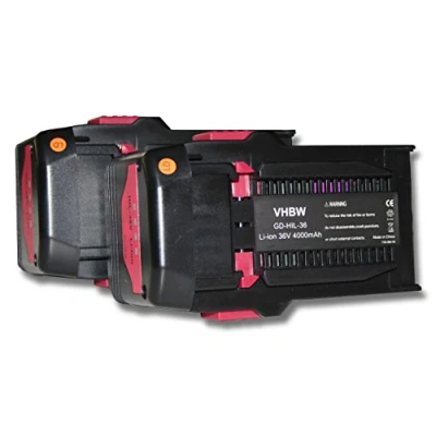 Abbildung von vhbw 2X Akku kompatibel mit Hilti TE6A, TE7A, TE 6A, 7A Elektrowerkzeug (4000 mAh, Li Ion, 36 V)