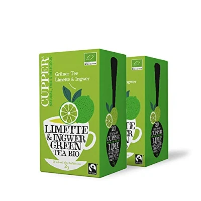 Abbildung von Cupper Bio Grüner Tee Limette Ingwer, 2er Pack