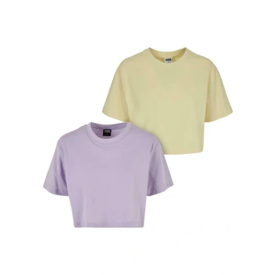 Abbildung von Urban Classics Oversized 2PACK Tshirt basic, Damen, Größe: XXL, Lilac softyellow