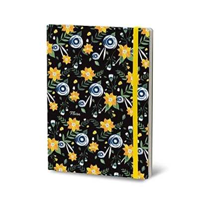 Abbildung von Stifflex Premium FLORA JASMINE Notizbuch / 15 x 21 cm/L/Notebook Journal Tagebuch Täglichen Notizblock/Hardcover und Elastisch/FSC Zertifiziert/