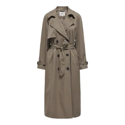 Abbildung von ONLY Onlchloe Double OTW Trenchcoat, Damen, Größe: Large, Walnut