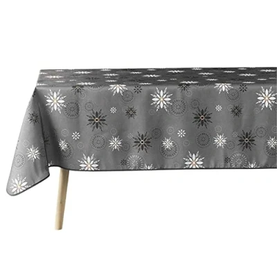 Abbildung von Douceur d&#039;Intérieur ENCHANTE Tischdecke, rechteckig, Anthrazit, 150 x 300 cm