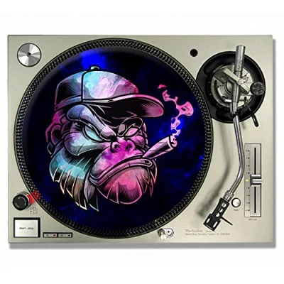 Abbildung von Gorilla Smoking DJ Slipmats / Turntable Vinyl (einzeln) (30,5 cm)