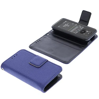 Abbildung von foto kontor Tasche kompatibel mit Dexcom G7 Hülle Book Style blau Schutzhülle Buch
